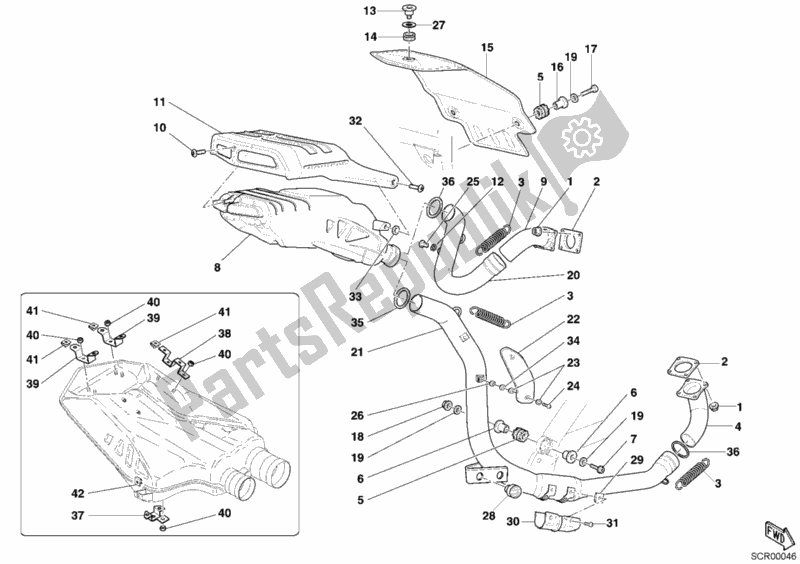 Toutes les pièces pour le Système D'échappement du Ducati Superbike 999 S 2003